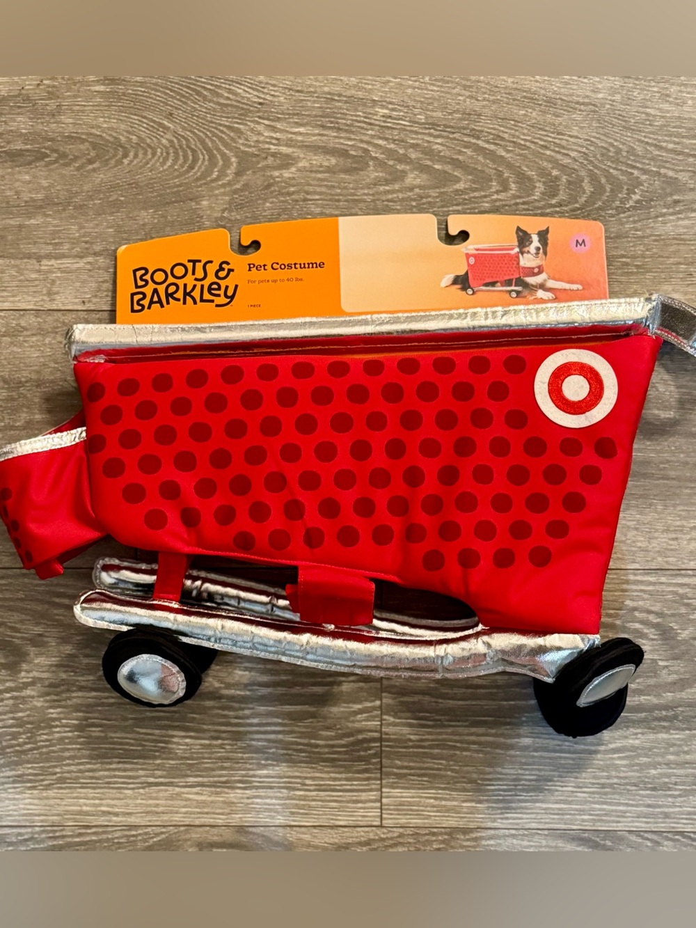 Boots & Barkley Red Polka Dot Toy Shopping Cart Pet Costume
